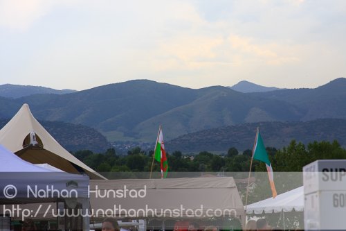 The Hogback mountains in the distance at the Colorado Irish Festival